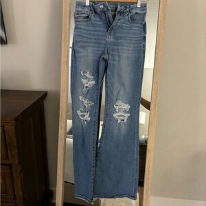 Distressed Blue Jeans